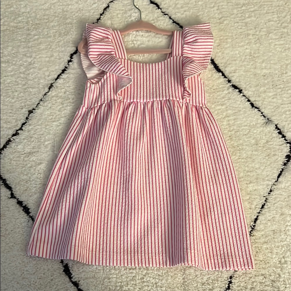 Striped Pink Kids Dress